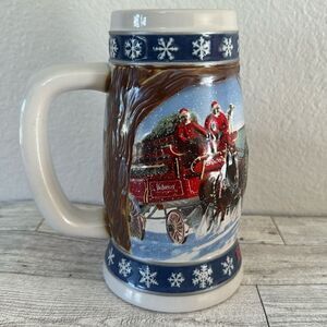 Budweiser 1995 Lighting The Way Home Holiday Stein